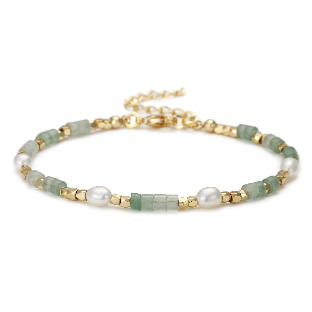 Wholesale Colored Stacked Natural Stone Bracelet